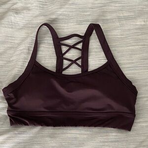 Balance Collection Strappy Back Sports Bra in Plum